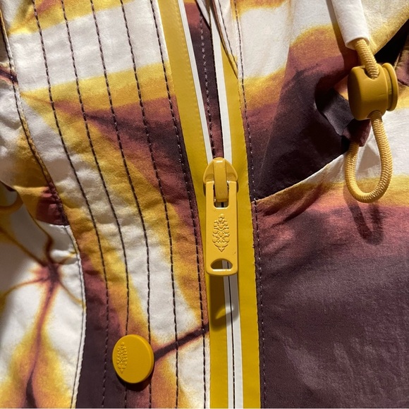 FP Movement by Free People Yellow and Brown Packable Rain Coat XS- New! - Picture 8 of 10